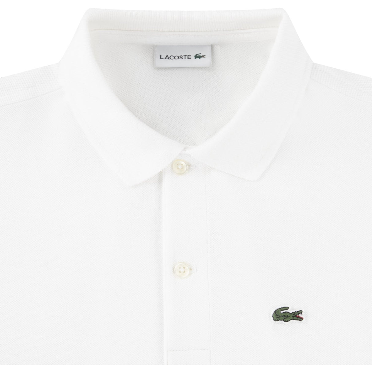 LACOSTE Blanc Non-Organic Petit Pique Pikétröja