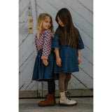 Fliink Dark Denim Blue Don Denim Ss Klänning