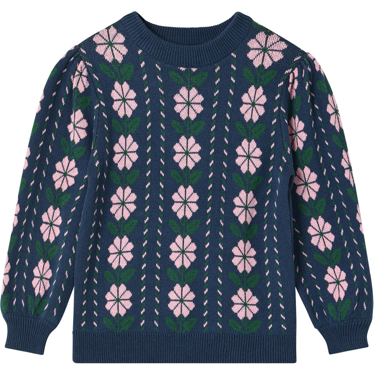 Fliink Insignia Blue Garden Stickad Blus