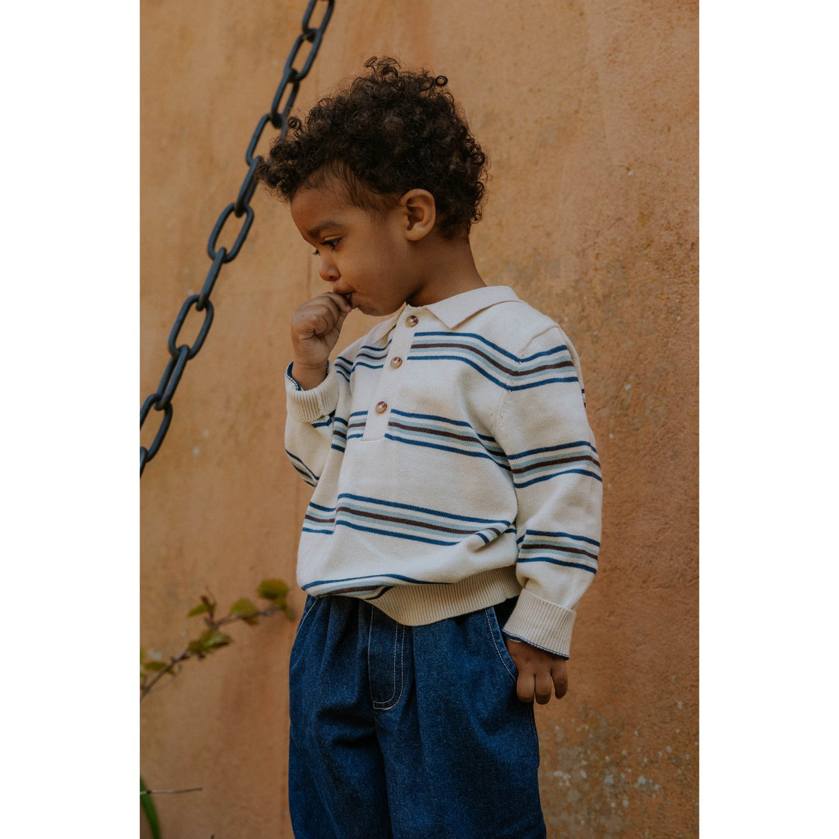 Fliink Sandshell Stripe Benny Ls Pikétröja