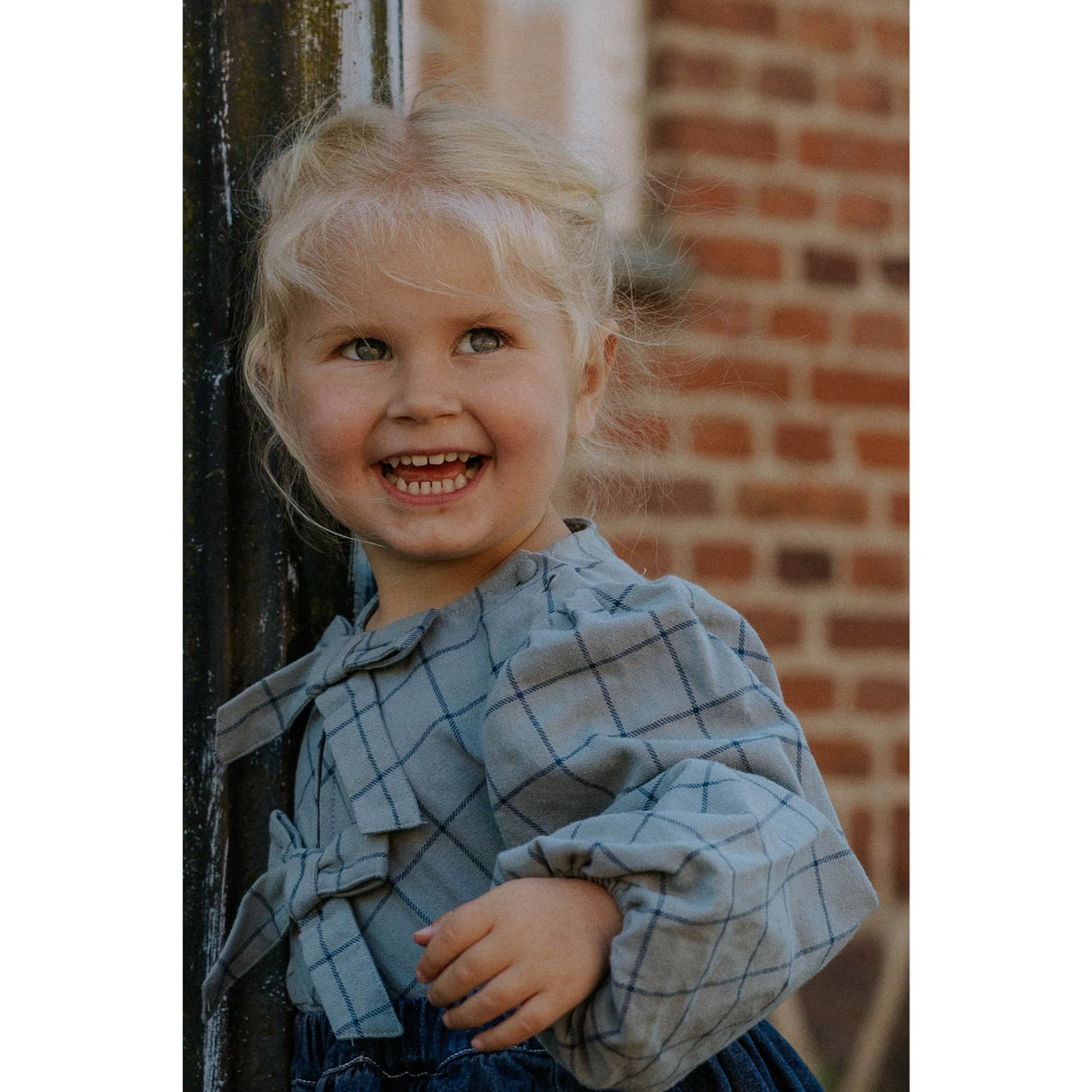 Fliink Slate Cody Check Blus