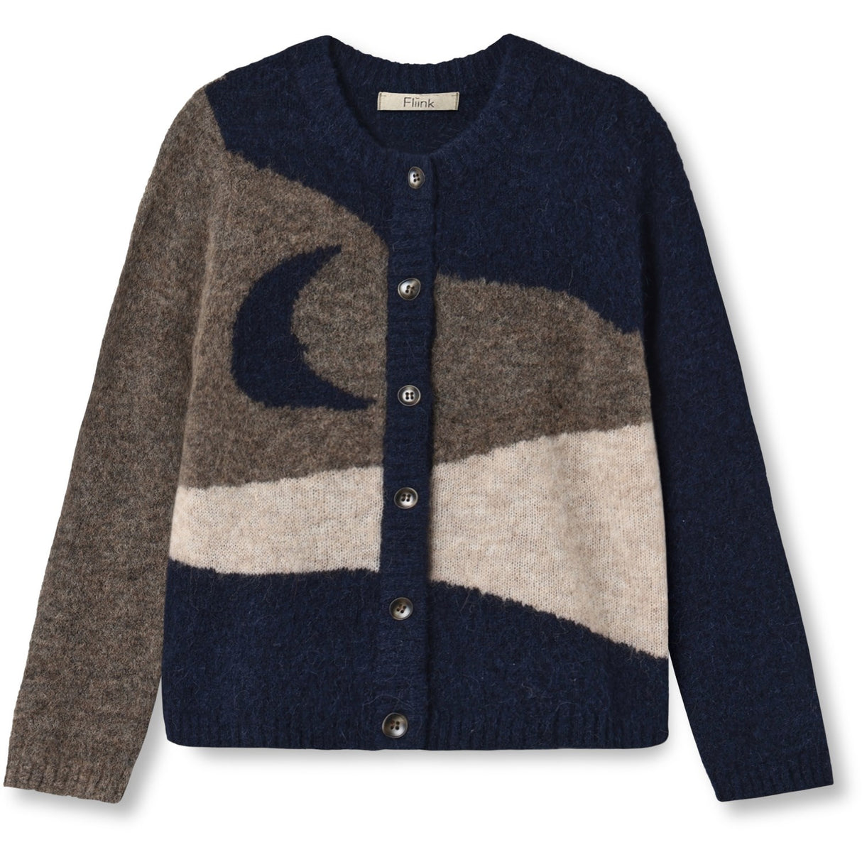 Fliink Pine Bark Star Moon Cardigan