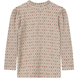 Fliink Sandshell Heart Aop Kelly Heart Ls Puff Blus