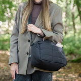 DonebyDeer Black Quiltad Barnevognstaske