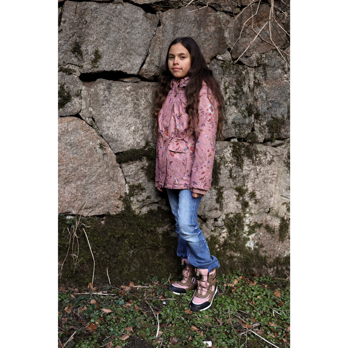 Mikk-Line Burlwood Polyester Girls Jacka AOP Floral