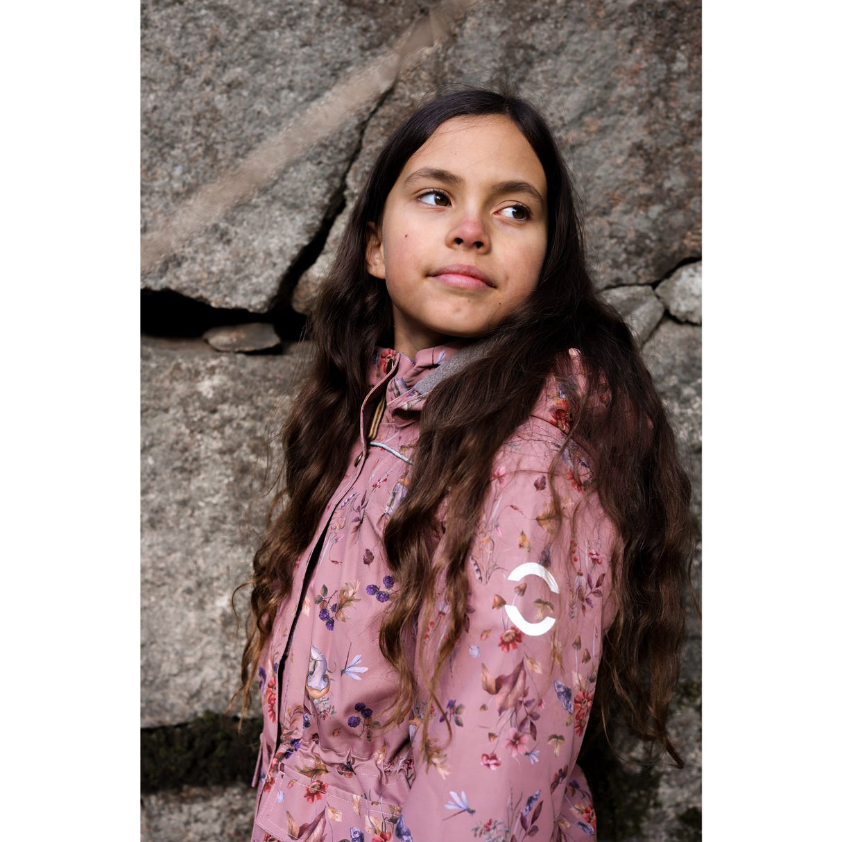 Mikk-Line Burlwood Polyester Girls Jacka AOP Floral