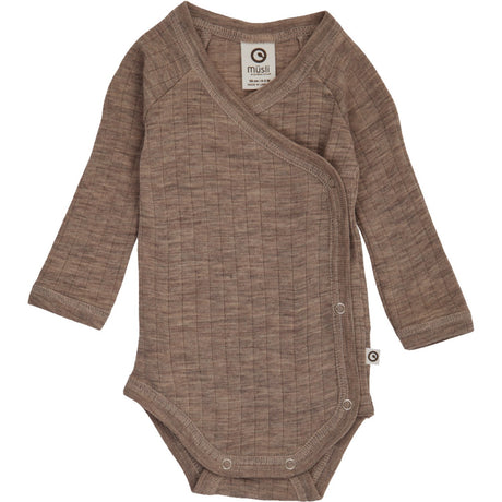 Müsli Walnut Melange Woolly Rib Omlott L/S Body
