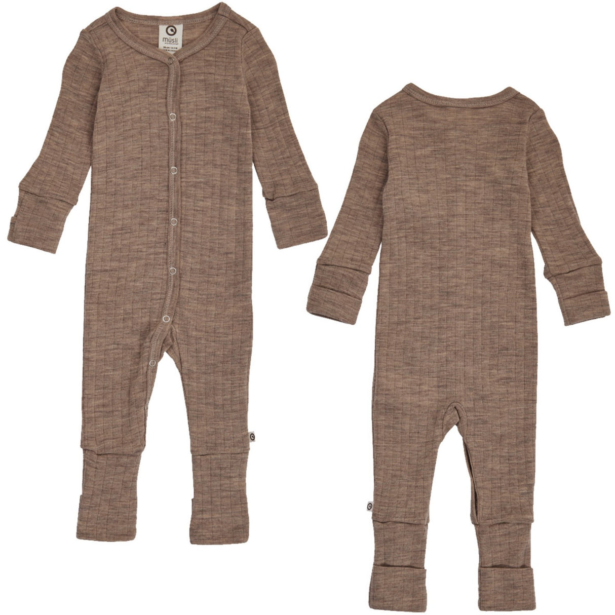 Müsli Walnut Melange Woolly Rib Onesie