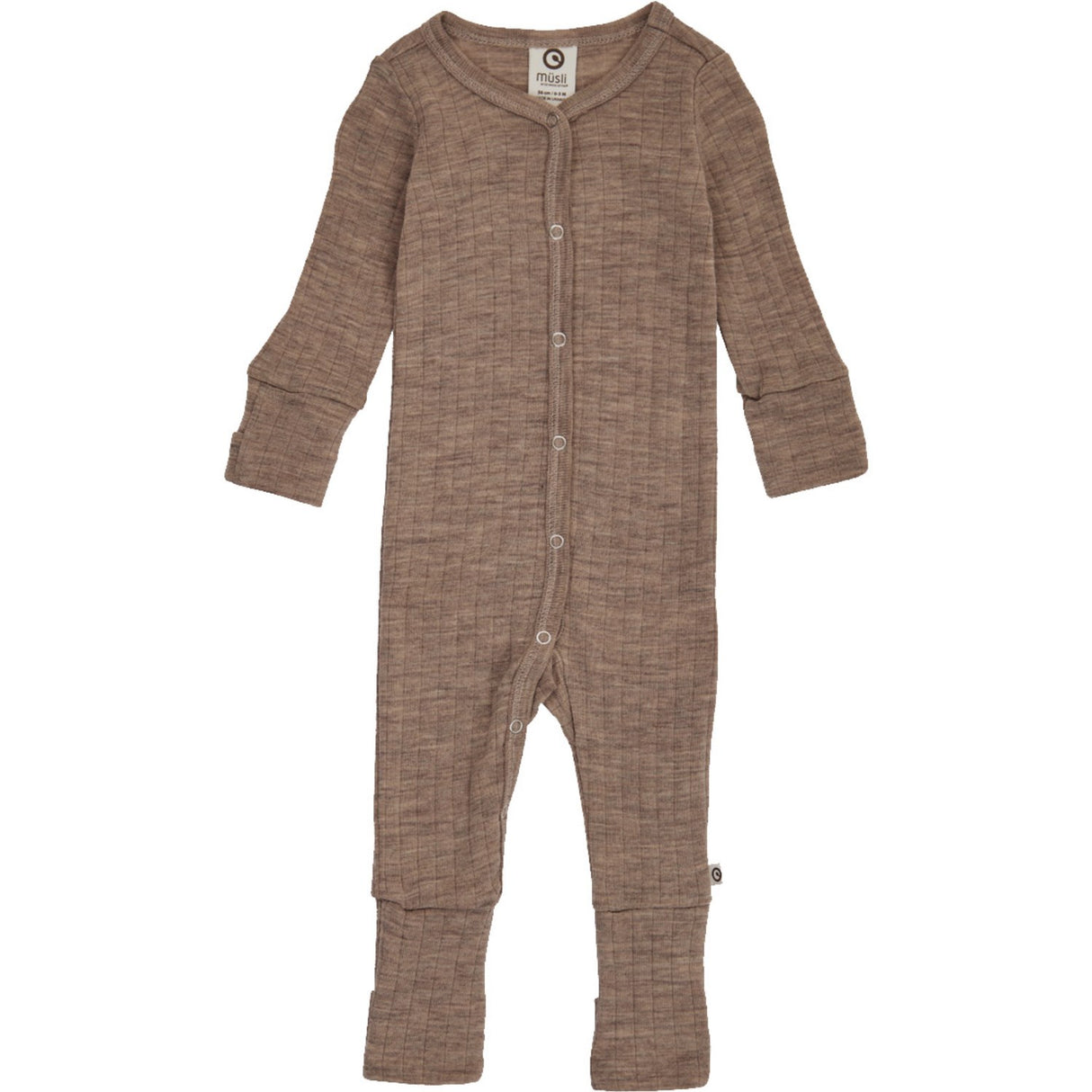 Müsli Walnut Melange Woolly Rib Onesie