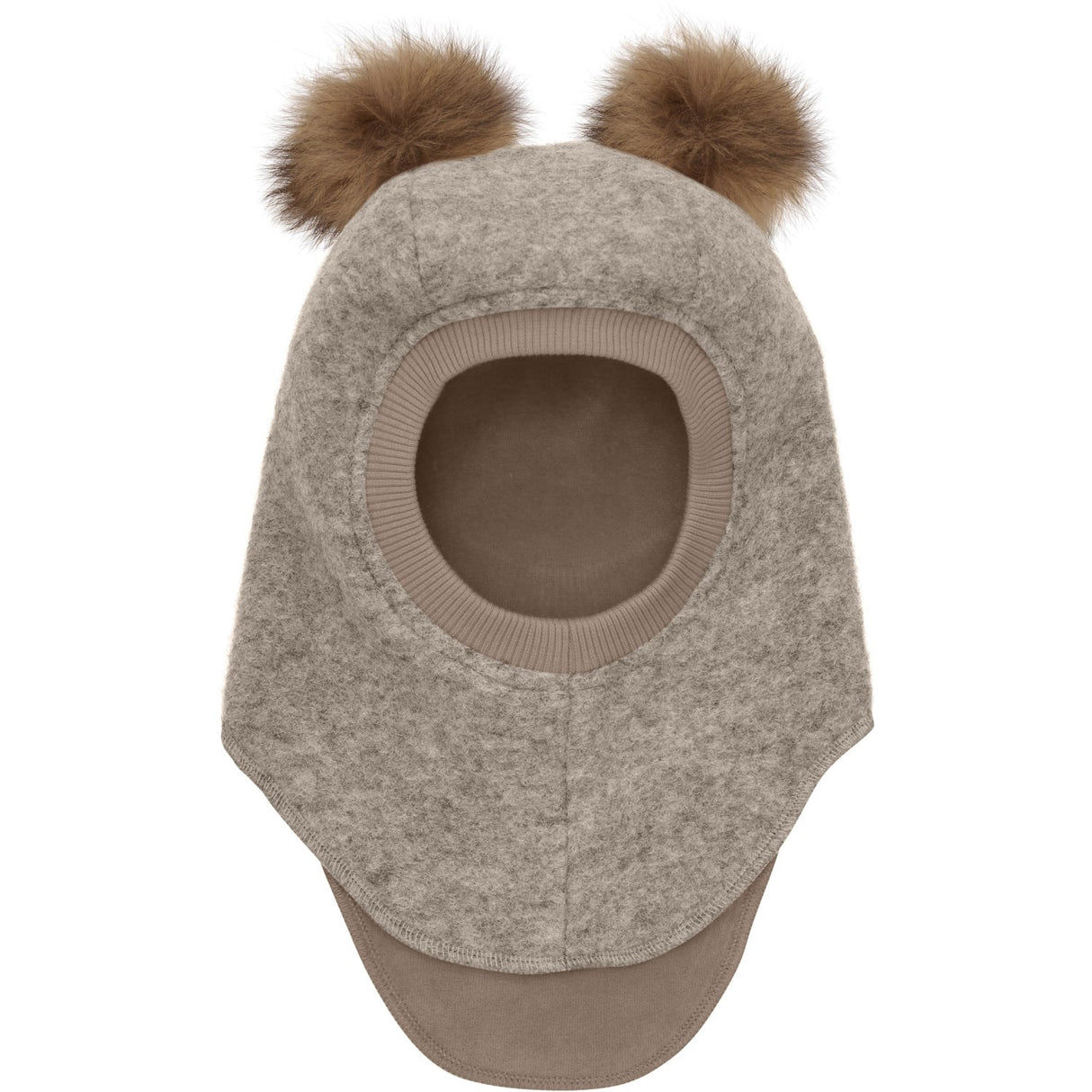 Huttelihut Camel Melange Elefanthatt Ull Alpaca Pompoms