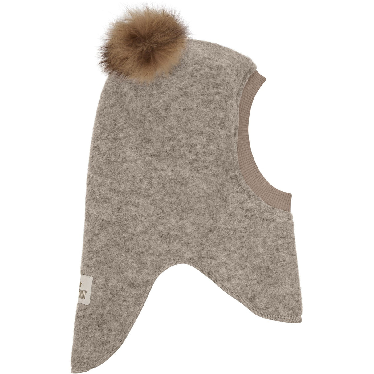 Huttelihut Camel Melange Elefanthatt Ull Alpaca Pompoms