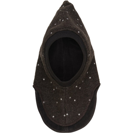 Huttelihut Dark Brown Melange Elefanthatt All Över Emb. Ull