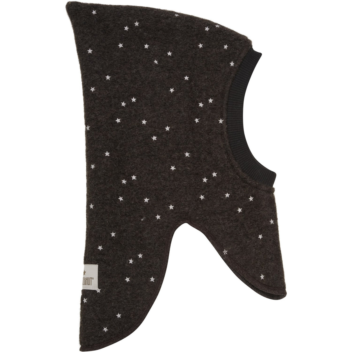 Huttelihut Dark Brown Melange Elefanthatt All Över Emb. Ull