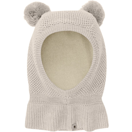 Huttelihut Sand Melange Elefanthatt Windstop Pompoms