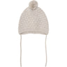 Huttelihut Sand Melange Bonnet Ull Stickad Pompom