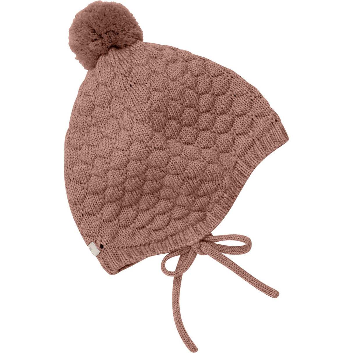 Huttelihut Burlwood Bonnet Ull Stickad Pompom