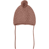 Huttelihut Burlwood Bonnet Ull Stickad Pompom