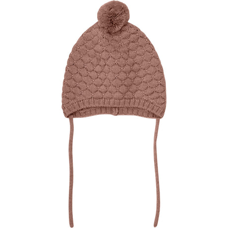 Huttelihut Burlwood Bonnet Ull Stickad Pompom