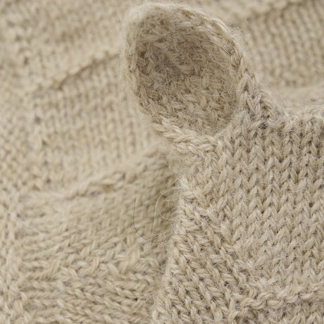 Huttelihut Camel Melange Bonnet Ears Alpaca Ull Stickad