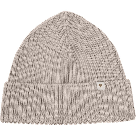 Huttelihut Camel Melange Beanie Ull Stickad