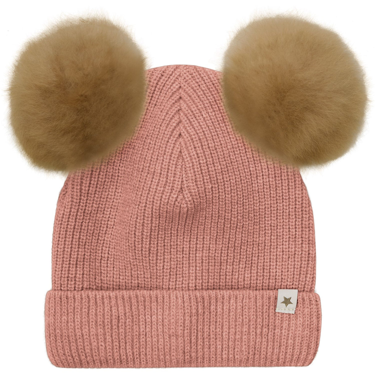 Huttelihut Burlwood Mössa Stickad Alpaca Pompoms