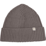 Huttelihut Brown Melange Beanie Ull Stickad