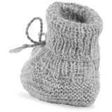 Huttelihut Medium Grey Melange Footies Alpaca Ull Stickad