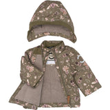 Mikk-Line Burnt Olive Polyester Baby Jacka AOP