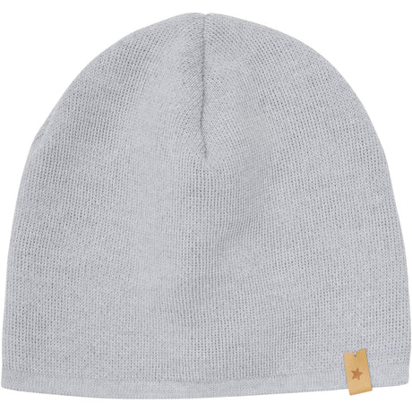 Huttelihut Medium Grey Melange Beanie Solid Ull Stickad