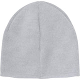 Huttelihut Medium Grey Melange Beanie Solid Ull Stickad