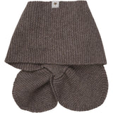 Huttelihut Brown Melange Nackvärmare Ull Stickad