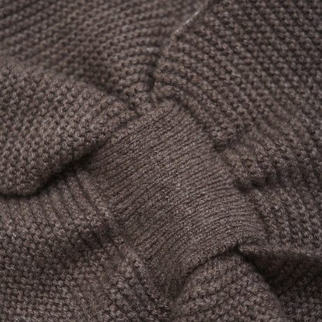 Huttelihut Brown Melange Nackvärmare Ull Stickad