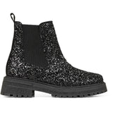Angulus Chelsea Støvle Black Glitter/Black/Black