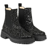 Angulus Chelsea Støvle Black Glitter/Black/Black