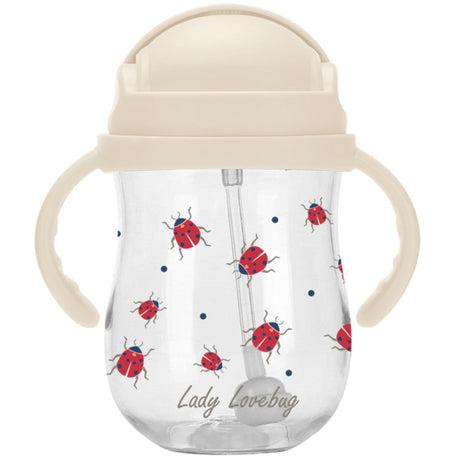 Vanilla COPENHAGEN Transparent Strån Flaska Tritan Ladybug 300 Ml