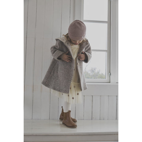 Huttelihut Camel Melange Täcka Huva Ull W. Lining