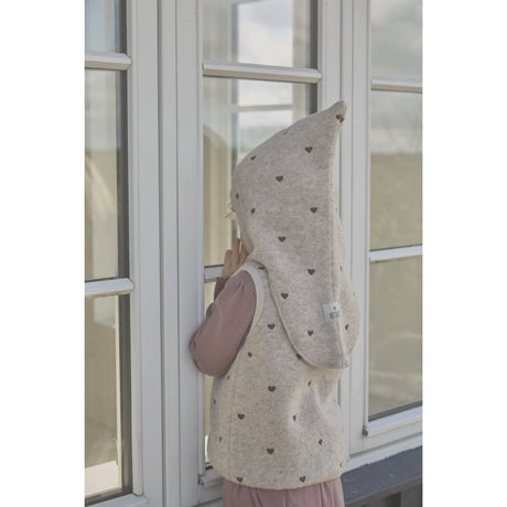 Huttelihut Sand Melange Elefanthatt All Över Emb. Ull