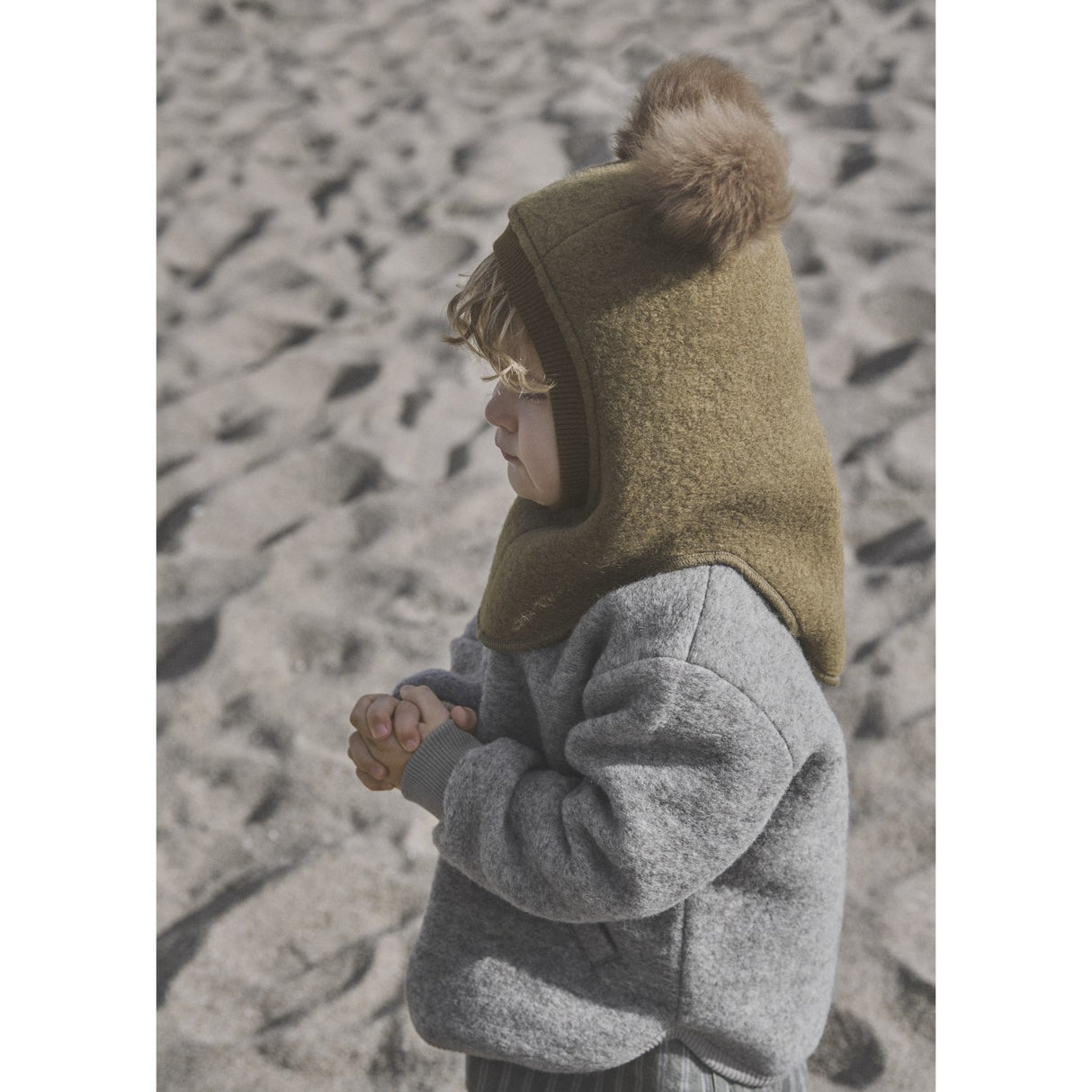 Huttelihut Camel Melange Elefanthatt Ull Alpaca Pompoms