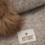 Huttelihut Camel Melange Elefanthatt Ull Alpaca Pompoms