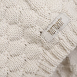 Huttelihut Sand Melange Bonnet Ull Stickad Pompom