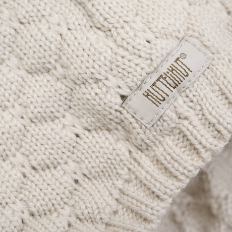 Huttelihut Sand Melange Bonnet Ull Stickad Pompom