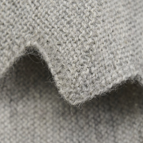 Huttelihut Medium Grey Melange Bonnet Ull Stickad Alpaca Pompom