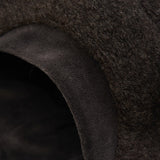 Huttelihut Dark Brown Melange Mössa Ull W. Velour Lining