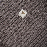 Huttelihut Brown Melange Beanie Ull Stickad