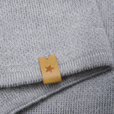 Huttelihut Medium Grey Melange Beanie Solid Ull Stickad