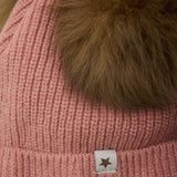 Huttelihut Burlwood Mössa Stickad Alpaca Pompoms