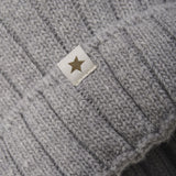 Huttelihut Medium Grey Melange Mössa Stickad Alpaca Pompom