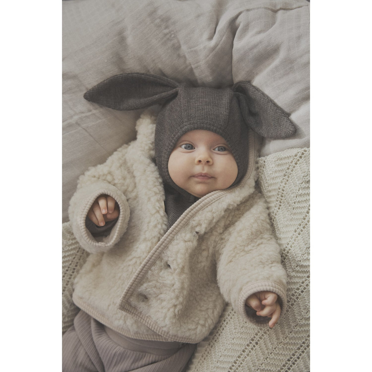 Huttelihut Brown Melange Elefanthatt Ears Ull Rib