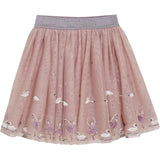 Minymo Shadow Gray Kjol Mesh W. Emb.