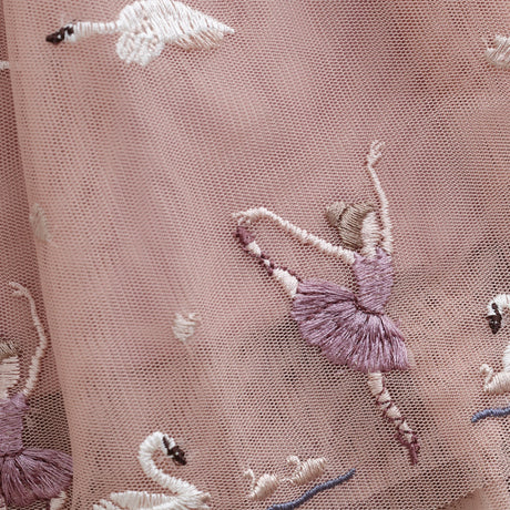 Minymo Shadow Gray Kjol Mesh W. Emb.